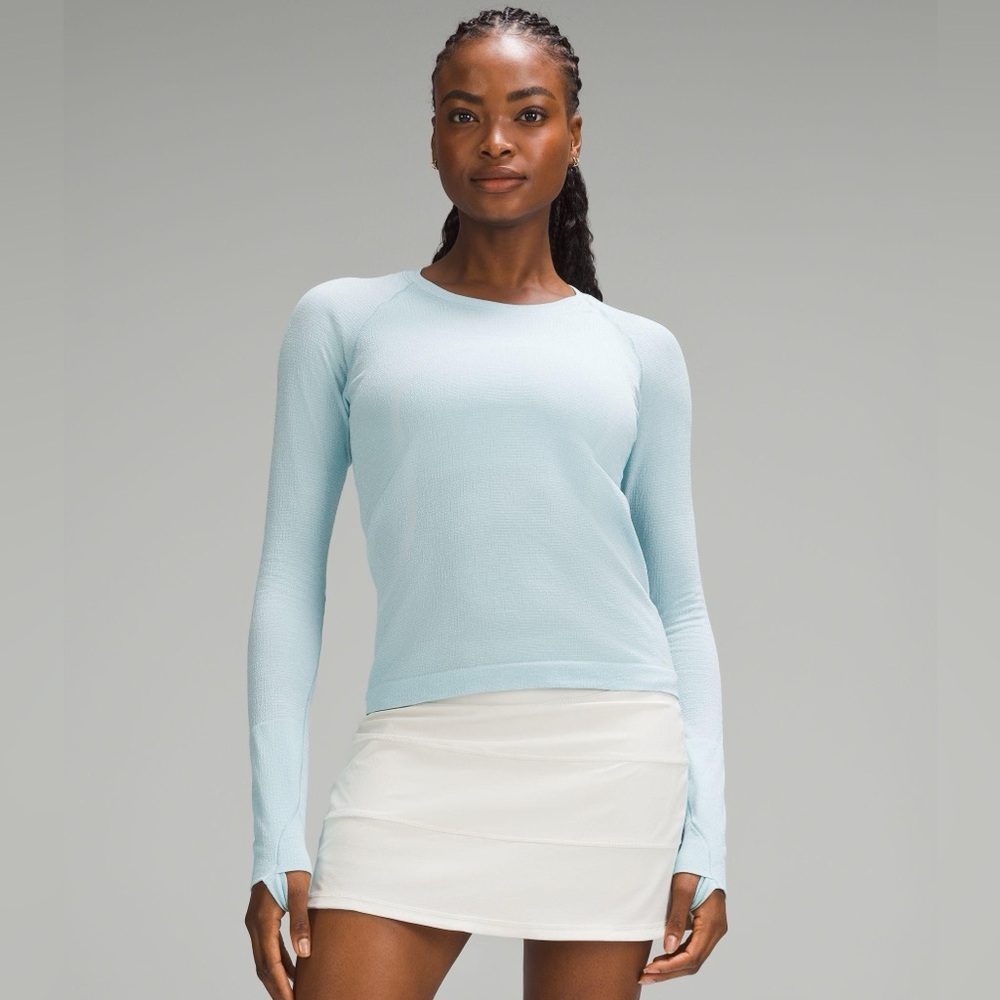 Lululemon Swiftly Long-Sleeve *Race Length - Parallel Texture Sheer Blue / Water